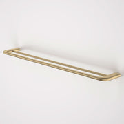 Caroma Contura II 820mm Double Towel Rail, Brushed Brass