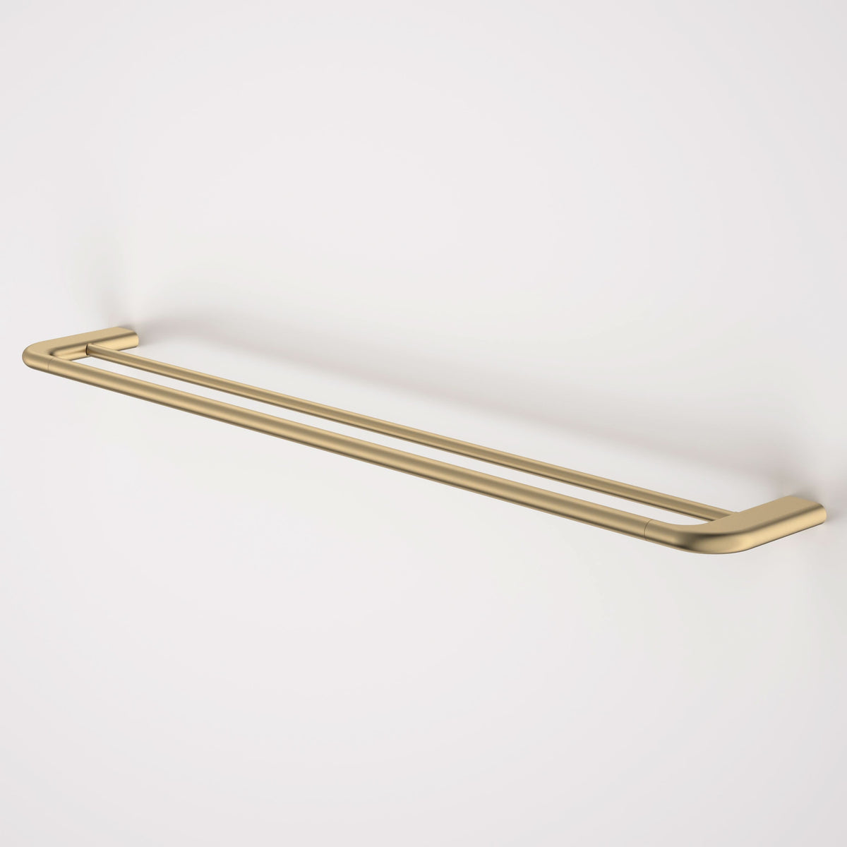 Caroma Contura II 820mm Double Towel Rail, Brushed Brass