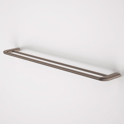 Caroma Contura II 820mm Double Towel Rail, Brushed Bronze