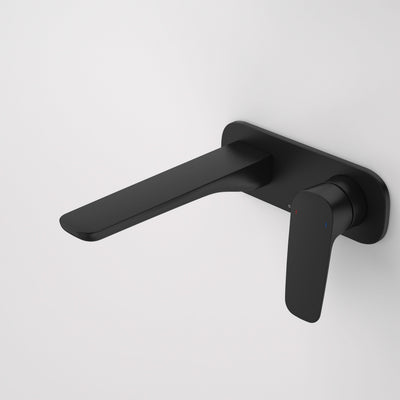 Caroma Contura II Wall Basin/Bath Mixer 180mm, Matte Black