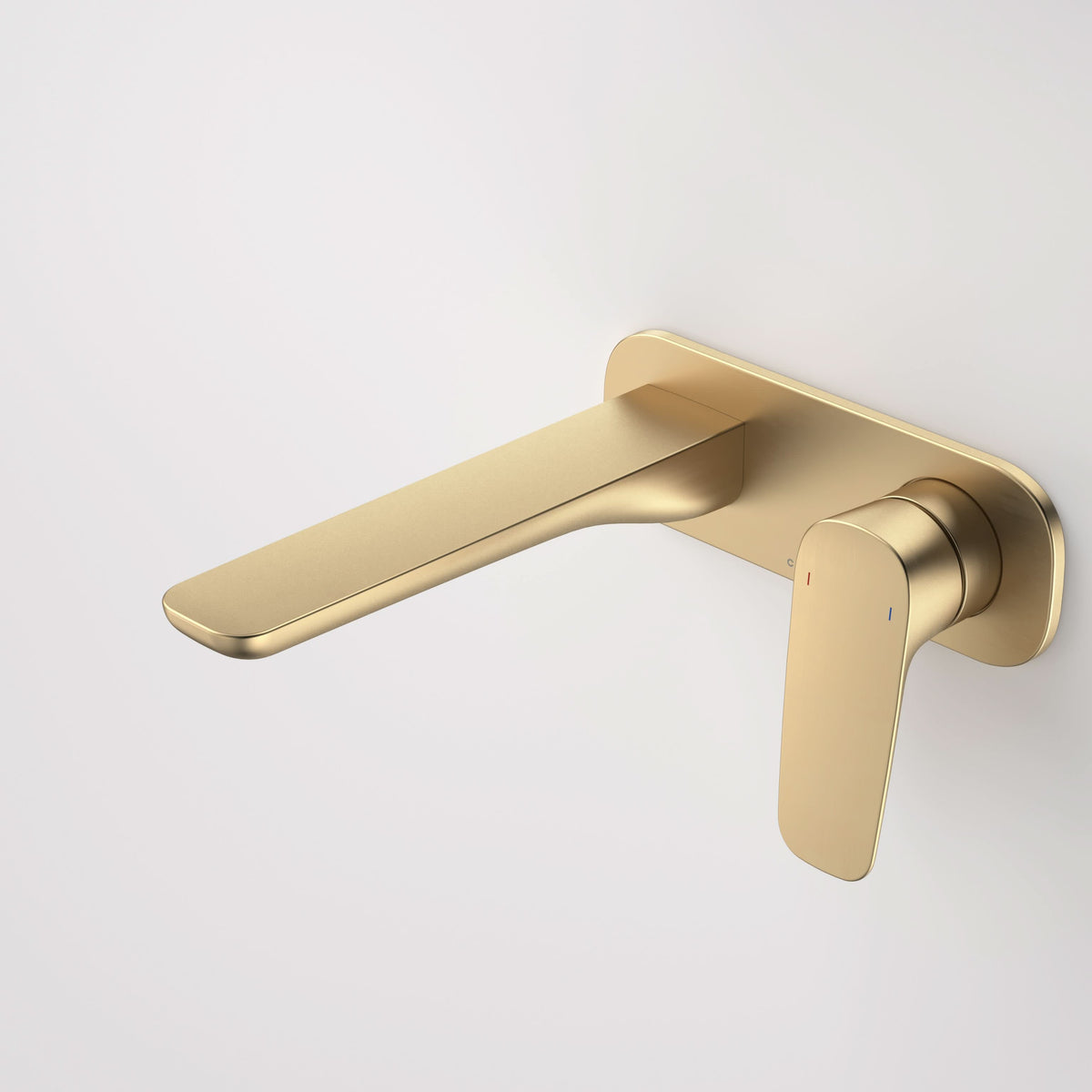 Caroma Contura II Wall Basin/Bath Mixer 180mm, Brushed Brass