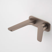 Caroma Contura II Wall Basin/Bath Mixer 180mm, Brushed Bronze