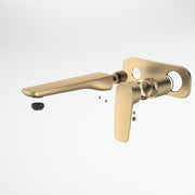 Caroma Contura II Wall Basin/Bath Mixer 180mm - Trim Kit, Brushed Brass