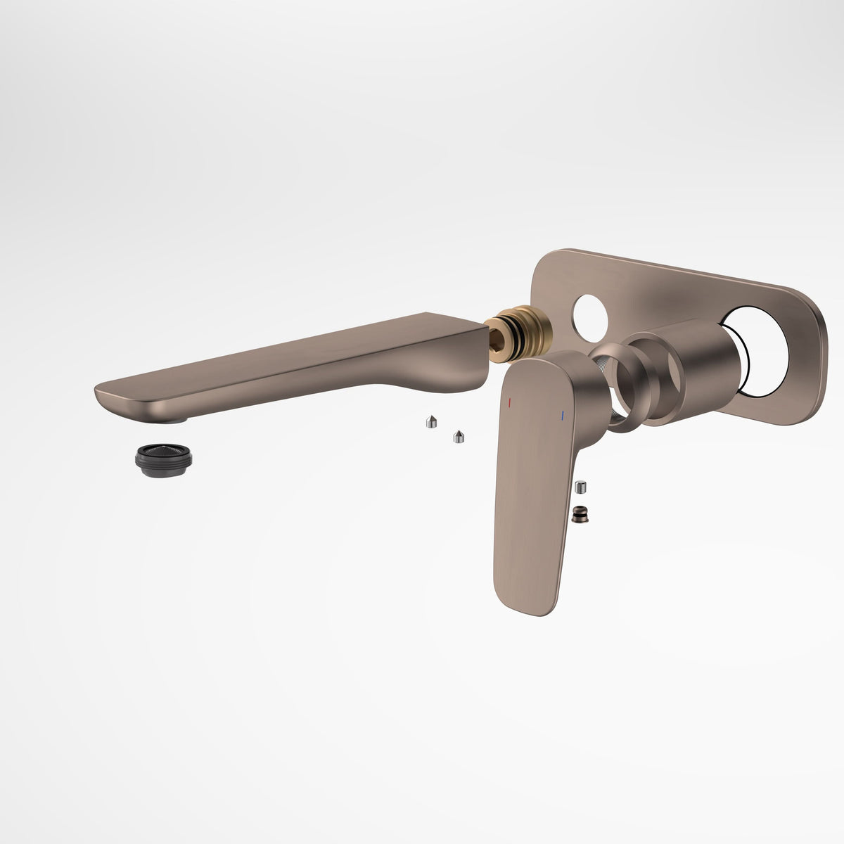 Caroma Contura II Wall Basin/Bath Mixer 180mm - Trim Kit, Brushed Bronze