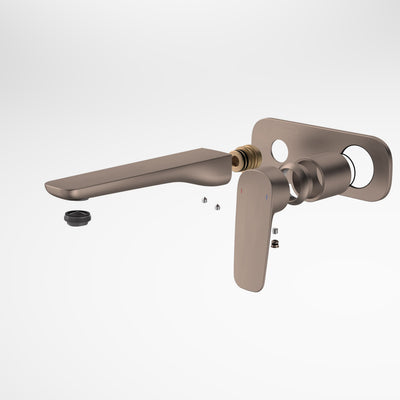 Caroma Contura II Wall Basin/Bath Mixer 180mm - Trim Kit, Brushed Bronze