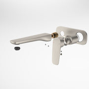 Caroma Contura II Wall Basin/Bath Mixer 180mm - Trim Kit, Brushed Nickel