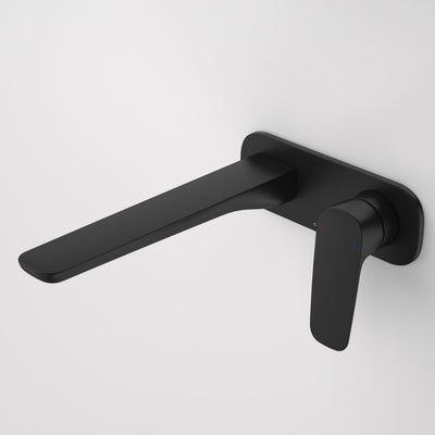 Caroma Contura II Wall Basin/Bath Mixer 220mm, Matte Black