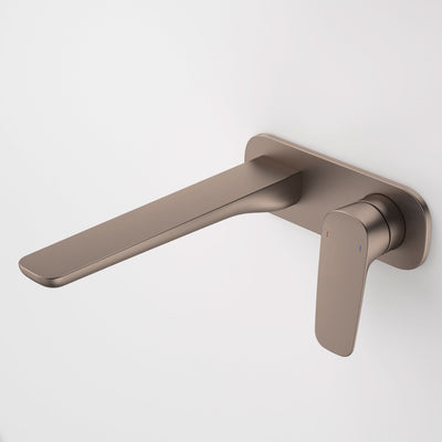 Caroma Contura II Wall Basin/Bath Mixer 220mm, Brushed Bronze