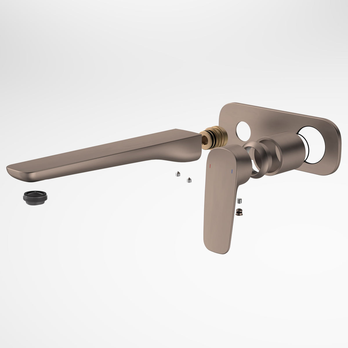 Caroma Contura II Wall Basin/Bath Mixer 220mm - Trim Kit, Brushed Bronze
