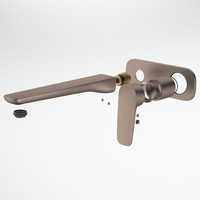 Caroma Contura II Wall Basin/Bath Mixer 220mm - Trim Kit, Brushed Bronze
