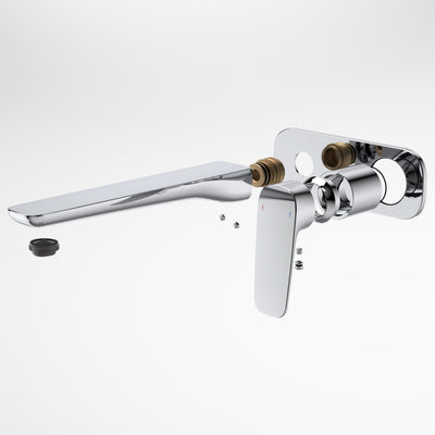 Caroma Contura II Wall Basin/Bath Mixer 220mm - Trim Kit, Chrome
