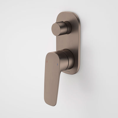 Caroma Contura II Bath/Shower Mixer with Diverter, Brushed Bronze