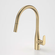Caroma Contura II Pull Out Sink Mixer, Brushed Brass
