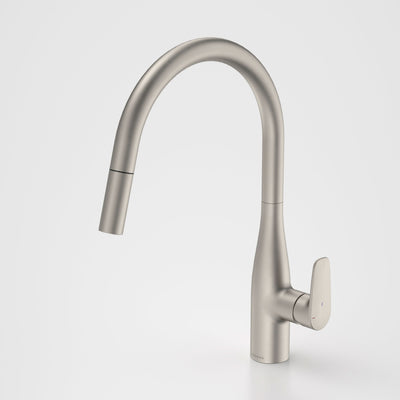 Caroma Contura II Pull Out Sink Mixer, Brushed Nickel