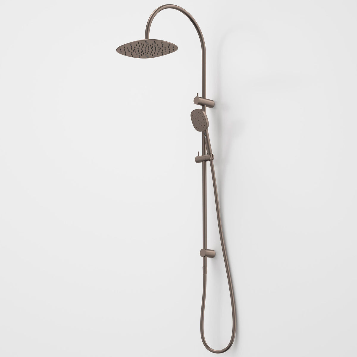 Caroma Contura II Rail Shower with Overhead, Brushed Bronze