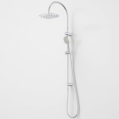 Caroma Contura II Rail Shower with Overhead, Chrome