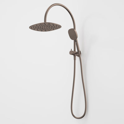 Caroma Contura II Compact Twin Shower, Brushed Bronze