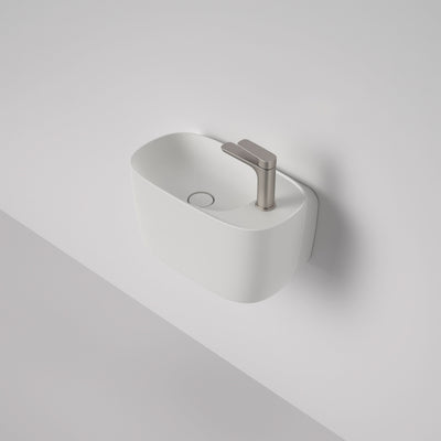 Caroma Contura II Hand Wall Basin (1 Tap Hole), Matte White
