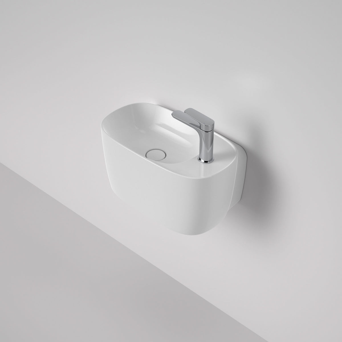 Caroma Contura II Hand Wall Basin (1 Tap Hole), White