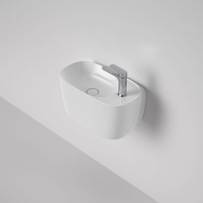 Caroma Contura II Hand Wall Basin (1 Tap Hole), White