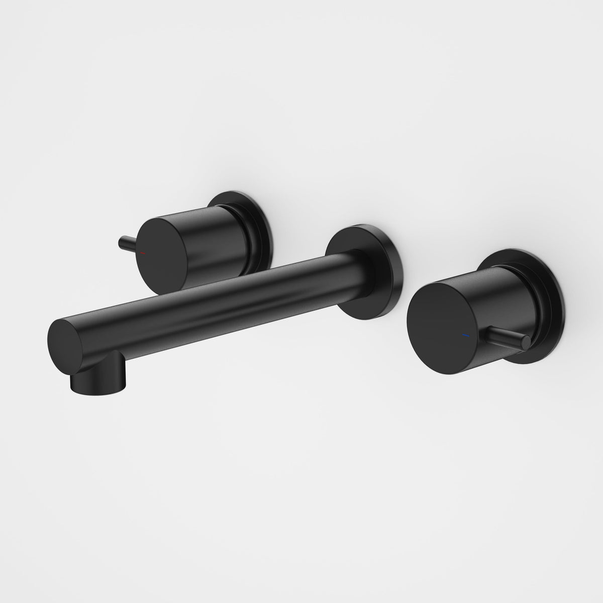 Caroma Luna Lever Wall Basin Set - Lead Free, Satin Black