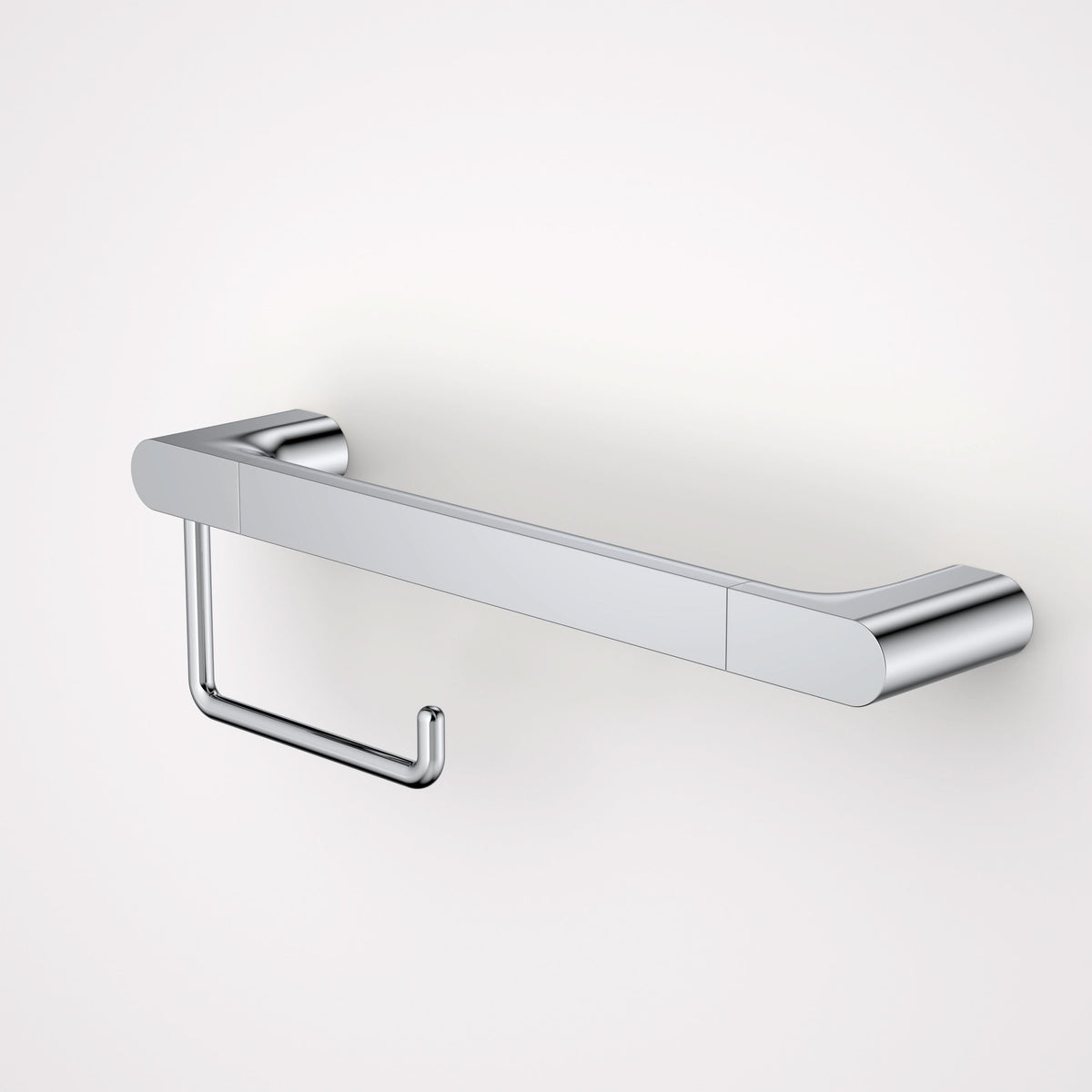 Caroma Urbane II Universal Rail 400mm + Toilet Roll Holder Set, Chrome