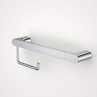 Caroma Urbane II Universal Rail 400mm + Toilet Roll Holder Set, Chrome
