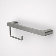 Caroma Urbane II Universal Rail 400mm + Toilet Roll Holder Set, Gunmetal