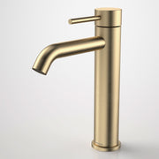 Caroma Liano II Mid Tower Basin Mixer, Brushed Brass