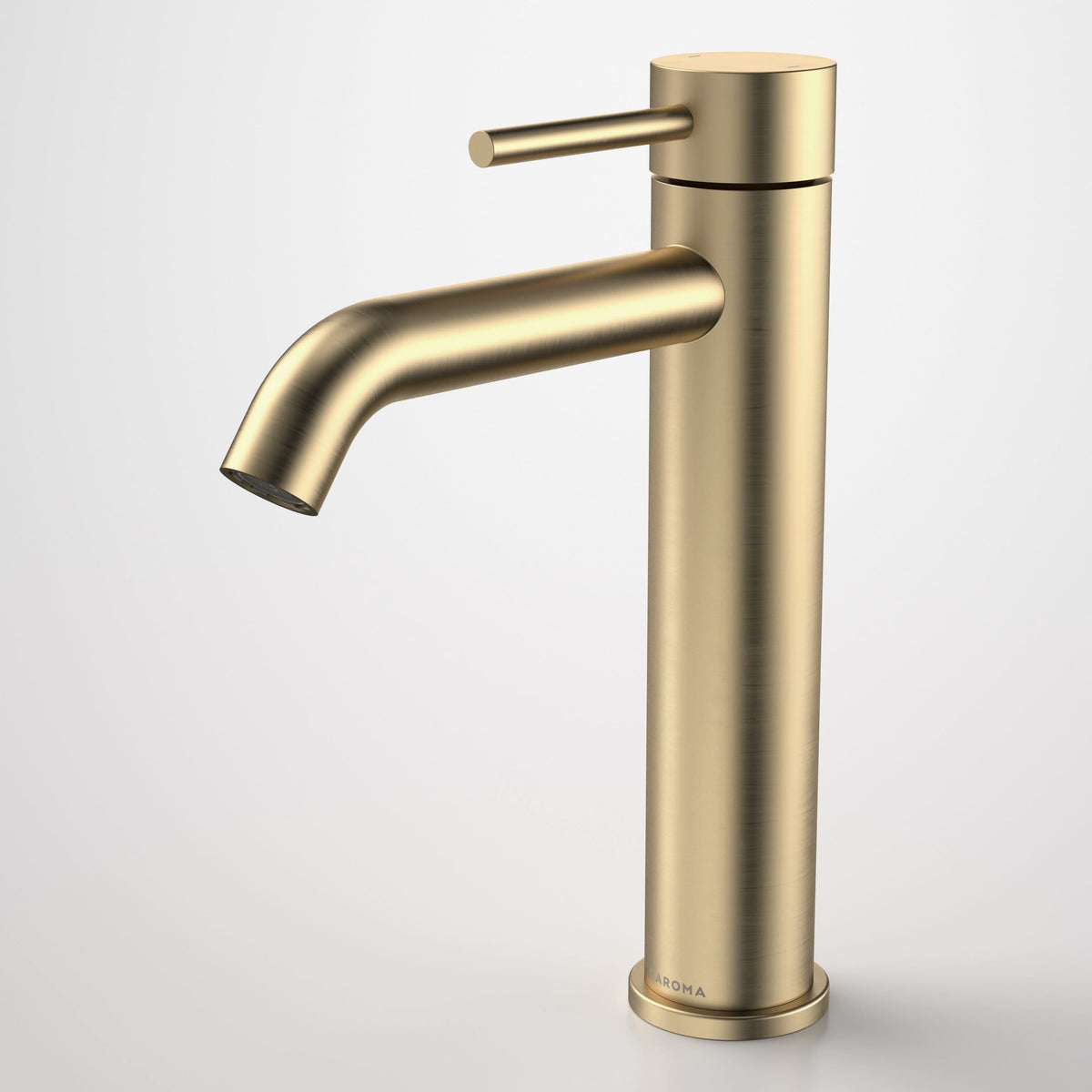 Caroma Liano II Mid Tower Basin Mixer, Brushed Brass
