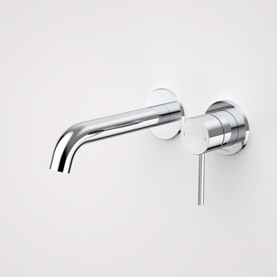 Caroma Liano II 175mm Wall Basin / Bath Mixer (2 x Round Cover Plates) - Lead Free, Chrome