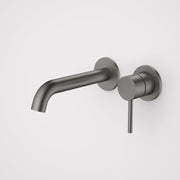 Caroma Liano II 175mm Wall Basin / Bath Mixer (2 x Round Cover Plates) - Lead Free, Gunmetal