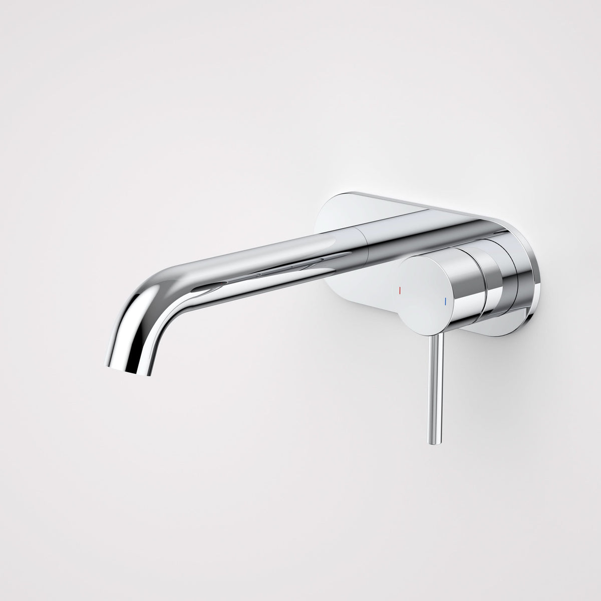 Caroma Liano II 175mm Wall Basin / Bath Mixer (Round Cover Plate), Chrome