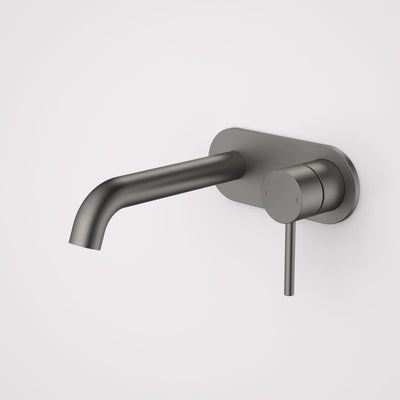 Caroma Liano II 175mm Wall Basin / Bath Mixer (Round Cover Plate), Gunmetal
