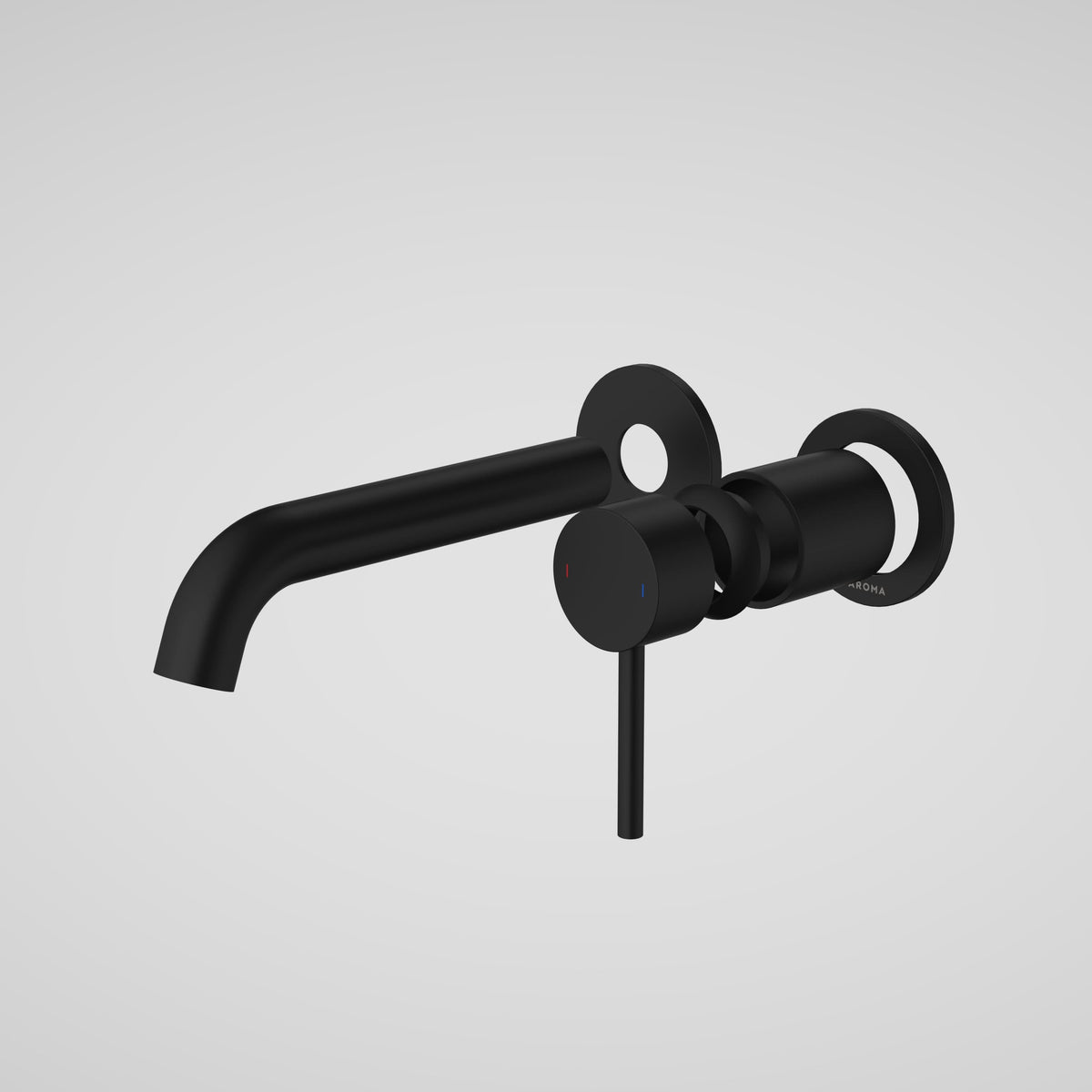 Caroma Liano II 175mm Wall Basin / Bath Trim Kit (2 x Round Cover Plates), Matte Black