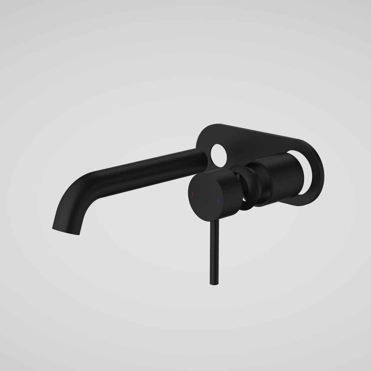 Caroma Liano II 175mm Wall Basin / Bath Trim Kit (Round Cover Plate), Matte Black