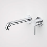 Caroma Liano II 210mm Wall Basin / Bath Mixer (2 x Round Cover Plates), Chrome