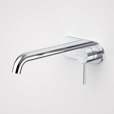 Caroma Liano II 210mm Wall Basin / Bath Mixer (Round Cover Plate), Chrome