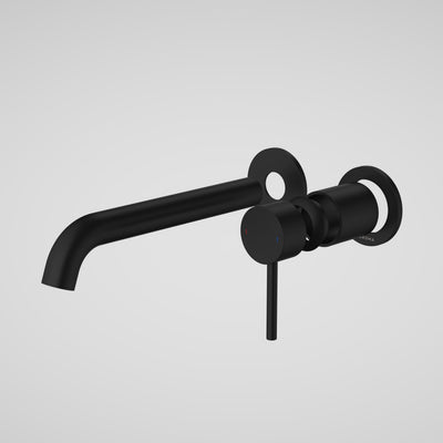 Caroma Liano II 210mm Wall Basin / Bath Trim Kit (2 x Round Cover Plates), Matte Black