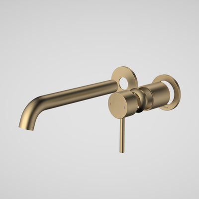 Caroma Liano II 210mm Wall Basin / Bath Trim Kit (2 x Round Cover Plates), Brushed Brass