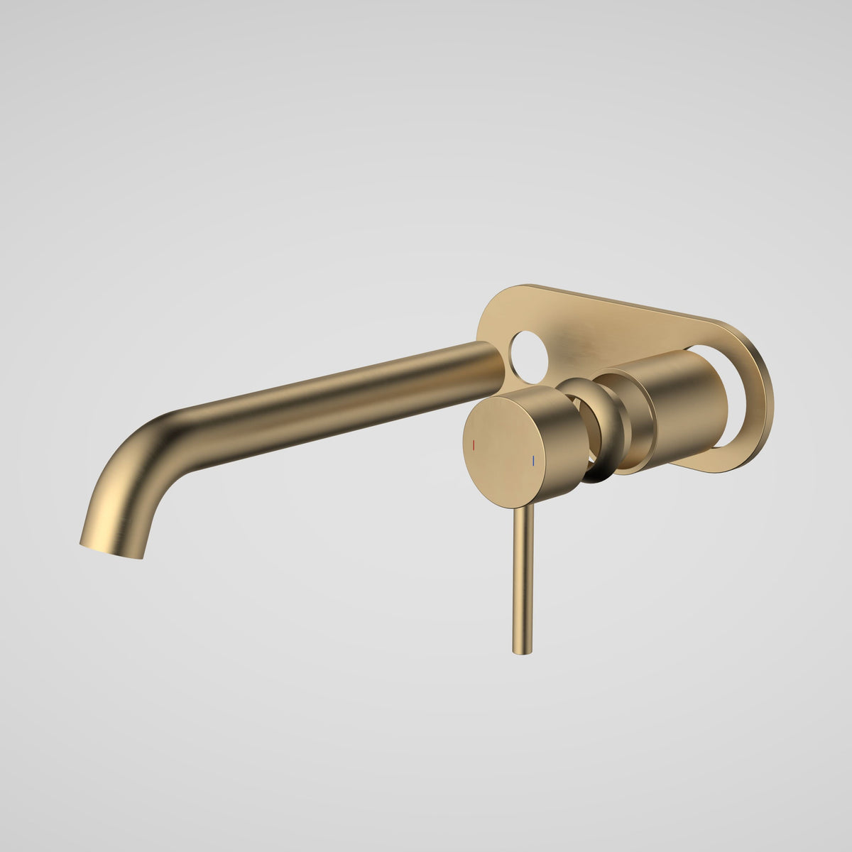 Caroma Liano II 210mm Wall Basin / Bath Trim Kit (Round Cover Plate), Brushed Brass