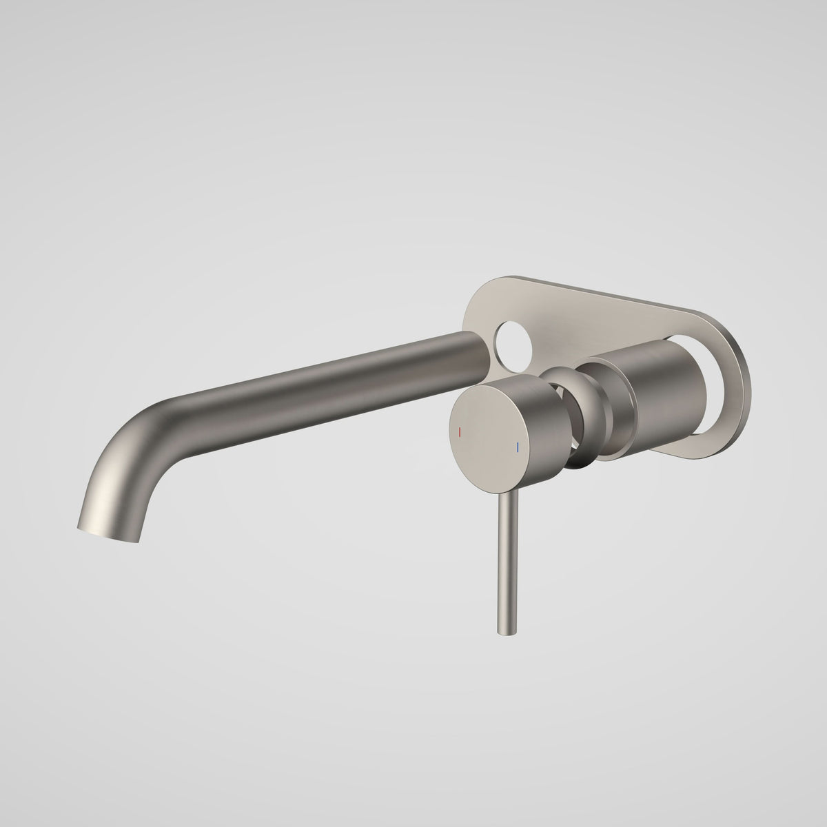 Caroma Liano II 210mm Wall Basin / Bath Trim Kit (Round Cover Plate), Brushed Nickel