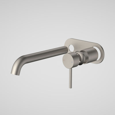 Caroma Liano II 210mm Wall Basin / Bath Trim Kit (Round Cover Plate), Brushed Nickel