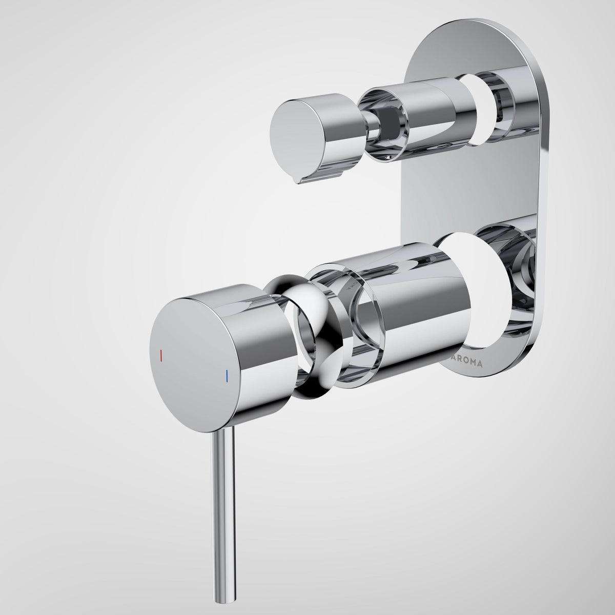 Caroma Liano II Bath / Shower Mixer With Diverter Trim Kit (Round Cover Plate), Chrome