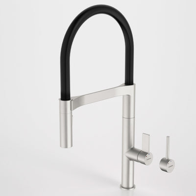 Caroma Liano II Pull Down Sink Mixer with Dual Spray - Lead Free, Brushed Nickel
