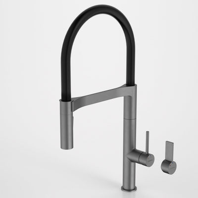 Caroma Liano II Pull Down Sink Mixer with Dual Spray - Lead Free, Gun Metal Grey