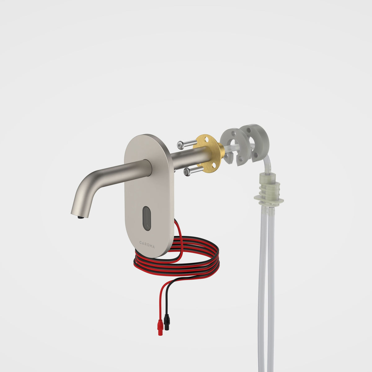 Caroma Liano II – Sensor Wall Mounted Soap Dispenser – Trim Only, Brushed Nickel