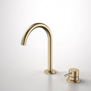Caroma Liano II Hob Basin Mixer Set 160mm - Lead Free, Brushed Brass
