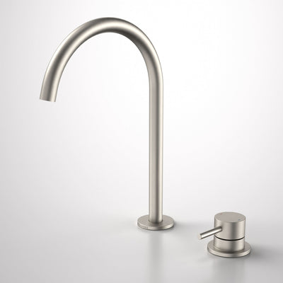 Caroma Liano II Hob Basin/Sink Mixer Set 200mm - Lead Free, Brushed Nickel
