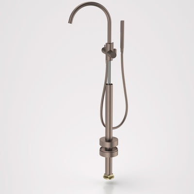 Caroma Liano II Freestanding Bath Filler with Hand Shower - Trim Kit, Brushed Bronze